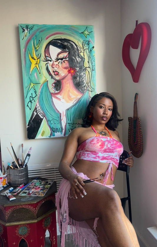 Como la Flor 24x20 oil and acrylic original painting